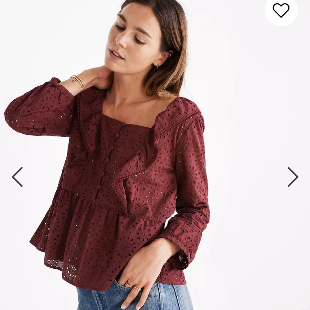 Madewell Eyelet Pom-Pom Top